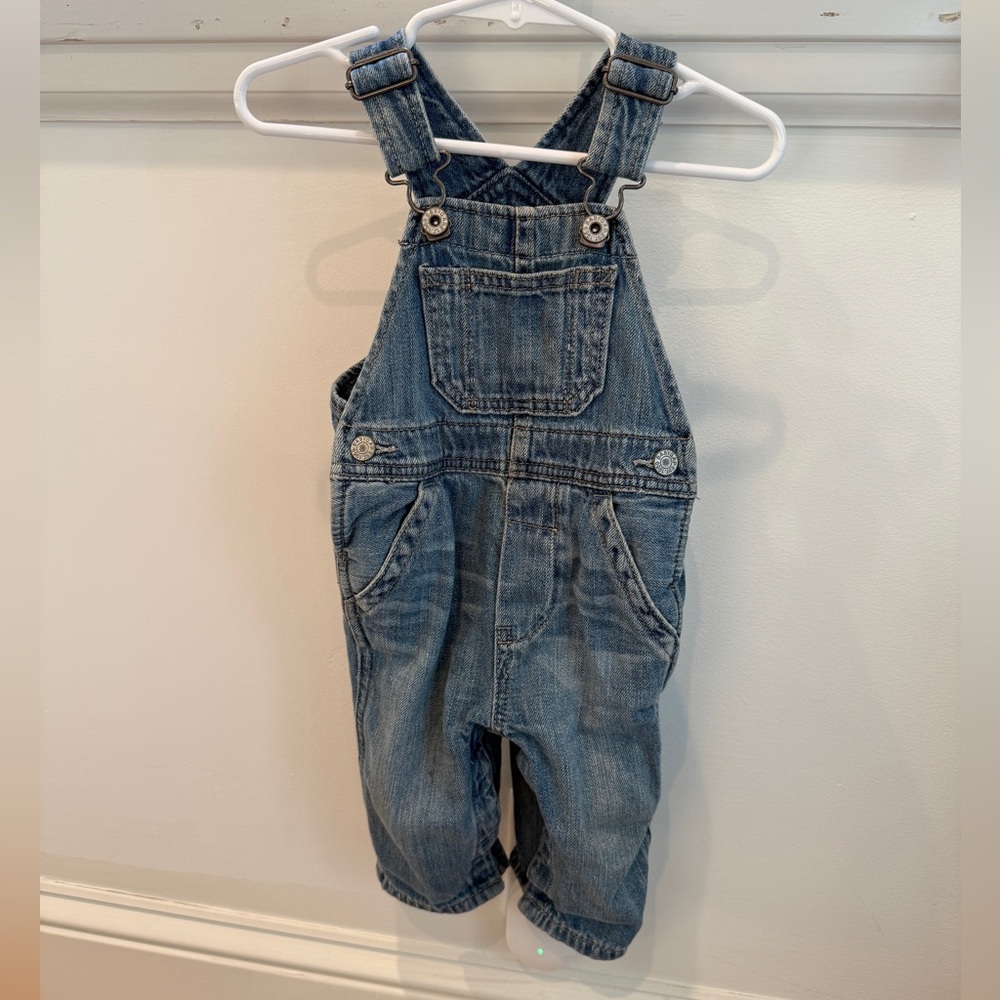 GAP Blue Denim Overalls Adjustable Straps